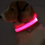 LED Dog Collar Night Flash Nylon PINK L