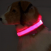 LED Dog Collar Night Flash Nylon PINK M