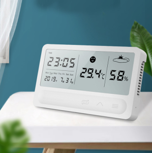 LED screen electronic thermometer clock - rechargeable