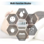 LED screen electronic thermometer clock - rechargeable