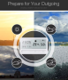 LED screen electronic thermometer clock - rechargeable