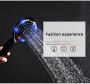 LED temperature display shower head - Black Color