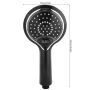 LED temperature display shower head - Black Color
