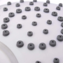LED temperature display shower head - white