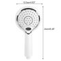 LED temperature display shower head - white