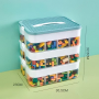 Lego building block storage box- three layers(Green)
