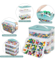 Lego building block storage box- three layers(Green)