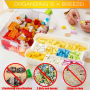 Lego building block storage box-three layers(Orange)