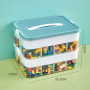 Lego building block storage box- two layers(Green)