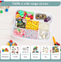 Lego building block storage box- two layers(Green)