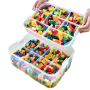 Lego building block storage box- two layers(Green)