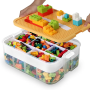 Lego building block storage box-two layers(Orange)