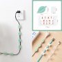 Line cable point tight clip 9pcs/box - green leaves
