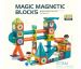 Magnetyczne klocki konstrukcyjne - Tory - zestaw 132 elementów