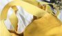 Materiałowa torebka listonoszka - żółta