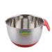 Metal silicone bowl with measuring cup 16 cm