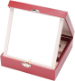 Modern jewelry box with big mirror inside 25*25*8.5cm - red