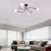 Modern LED Ceiling Chandelier 4 bulbs- Black(without bulb)