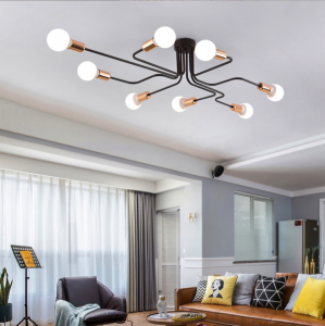 Modern LED Ceiling Chandelier 8 bulbs- Gold(without bulb)