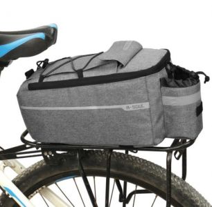 Mountain Bike Rear Carry Bag - Gray