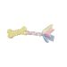 Multicolor small bone environmental friendly TPR dog pet toy rope--Yellow