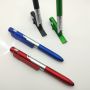 Multifunctional capacitive stylus pen with LED light - green