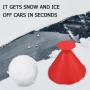 Multifunctional vehicle glass snow shovel 14.5*10.5cm - red