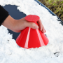 Multifunctional vehicle glass snow shovel 14.5*10.5cm - red