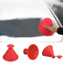 Multifunctional vehicle glass snow shovel 14.5*10.5cm - red