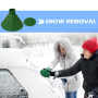 Multifunctional vehicle glass snow shovel 15.5*15.5cm - green