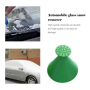 Multifunctional vehicle glass snow shovel 15.5*15.5cm - green