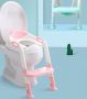 Nakładka drabinka na sedes wc ze stopniem - różowa