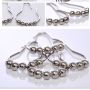 Nickel Roller Shower Ball Curtain Hooks