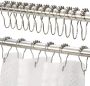Nickel Roller Shower Ball Curtain Hooks