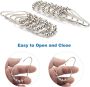 Nickel Roller Shower Ball Curtain Hooks