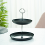 Nordic simple double-layer storage tray - black