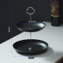 Nordic simple double-layer storage tray - black