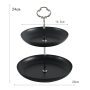 Nordic simple double-layer storage tray - black
