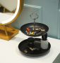 Nordic simple double-layer storage tray - black