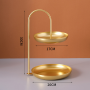 Nordic simple double-layer storage tray - gold