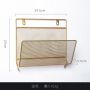 Nordic style mesh holder for newspapers 27*29,5cm - gold (Mesh holder)