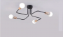 Nowoczesna lampa sufitowa/ Żyrandol Industrialny - czarny, 4-ramienna