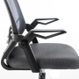 Office mesh chair, wheeled foot style - black