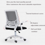 Office mesh chair, wheeled foot style - white/gray