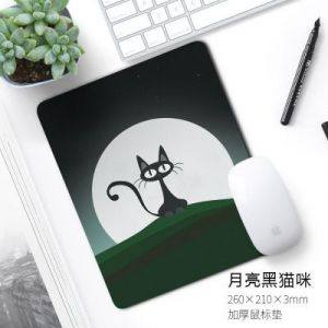 Office mouse pad 210*260*3 - Moon cat