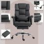 Office premium chair with footrest- Black