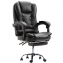 Office premium massager wheeled chair with footrest- Steel stand