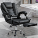 Office premium massager wheeled chair with footrest- Steel stand