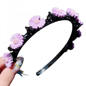 Opaska na głowę ze spinkami do włosów - kwiatuszek, wzór I