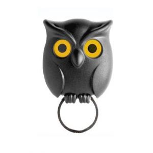 Owl key hook - black owl
